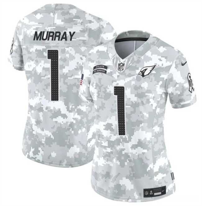 Womens Arizona Cardinals #1 Kyler Murray 2024 F.U.S.E Arctic Camo Salute To Service Limited Stitched Jersey Dzhi